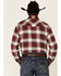 Ariat Men's Hillsboro Retro Large Plaid Long Sleeve Snap Western Flannel Shirt , Red, hi-res