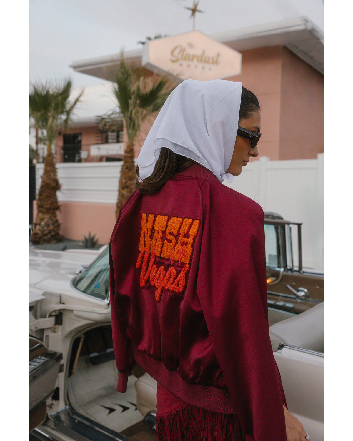 Image #1 - Idyllwind Women's Nash Vegas Satin Bomber, Maroon, hi-res