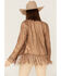 Image #4 - Sidran Women's Pearlized Grommet Trim Fringe Blazer, Rust Copper, hi-res