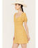 Image #2 - Beyond The Radar Women's Floral Print Mini Dress, Mustard, hi-res