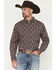 Image #1 - Ariat Men's Wallace Paisley Print Long Sleeve Button-Down Western Shirt, Navy, hi-res