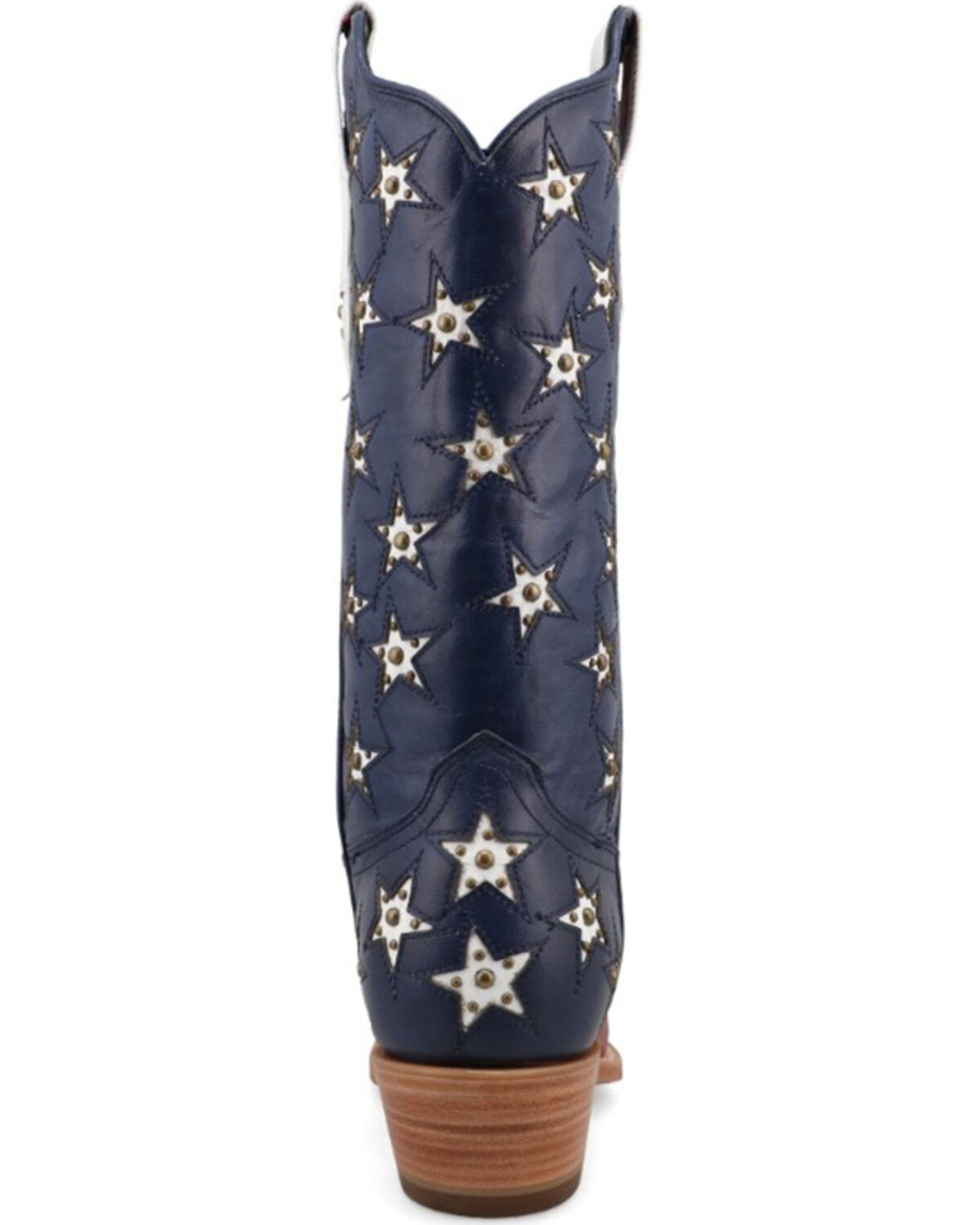 Image #5 - Black Star Women's Marfa Star Inlay Studded Western Boots - Snip Toe, Red/white/blue, hi-res