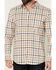 Image #3 - Brothers and Sons Men's Alva Plaid Print Short Sleeve Button-Down Western Shirt, White, hi-res