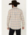 Image #4 - Brothers and Sons Men's Alva Plaid Print Short Sleeve Button-Down Western Shirt, White, hi-res