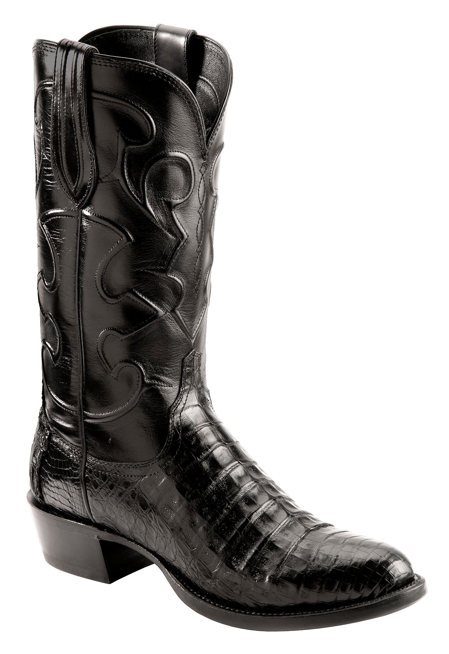 black crocodile cowboy boots