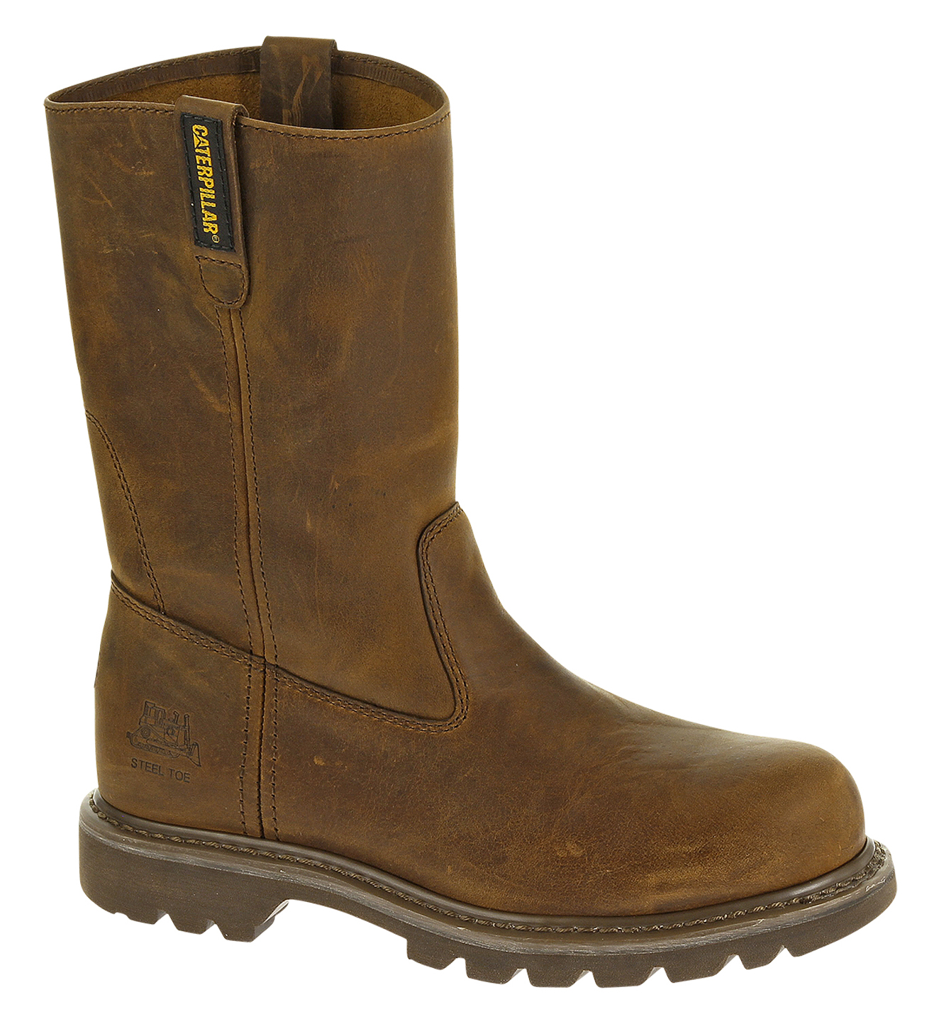 caterpillar slip on steel toe boots