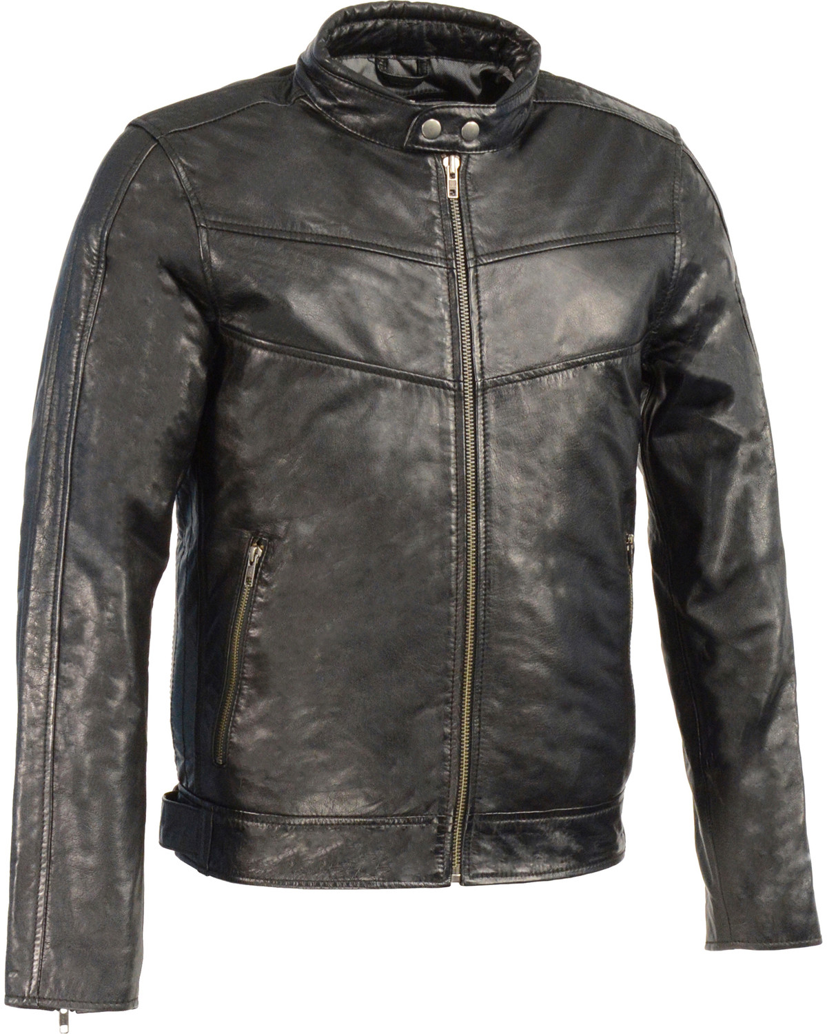 Milwaukee Leather Men's Stand Up Collar Leather Jacket | Sheplers