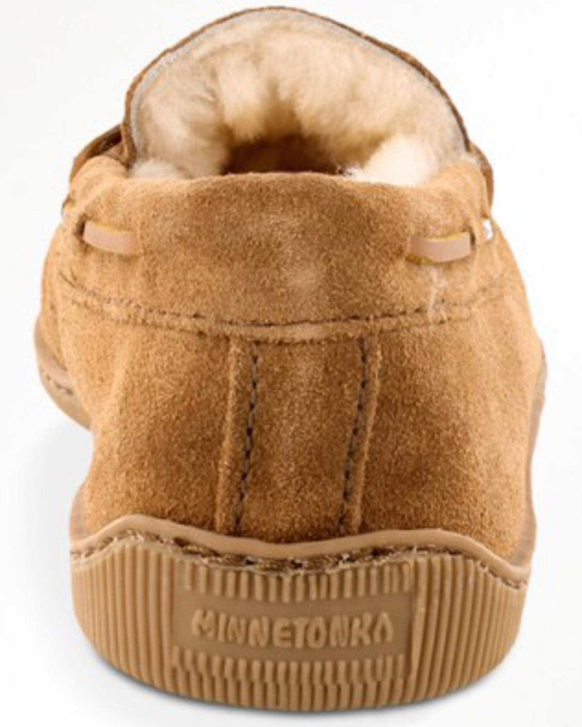 minnetonka men's sheepskin hardsole moc