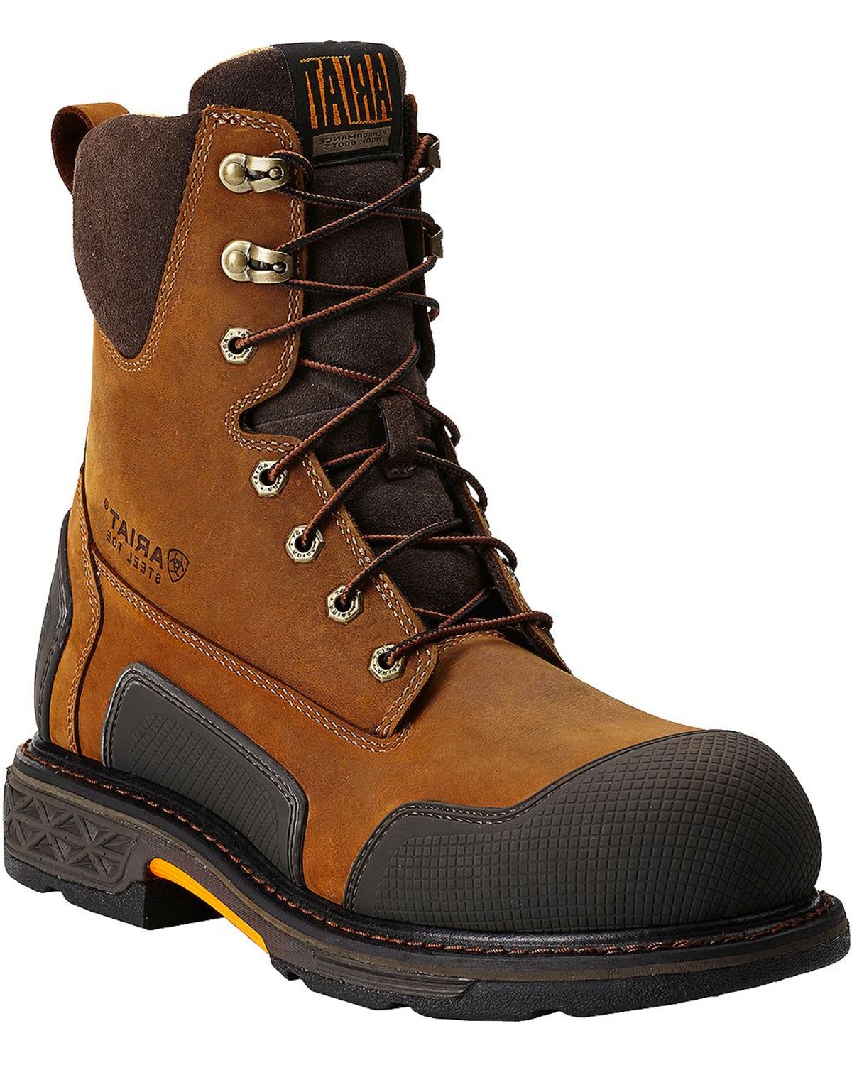 zipper steel toe work boots