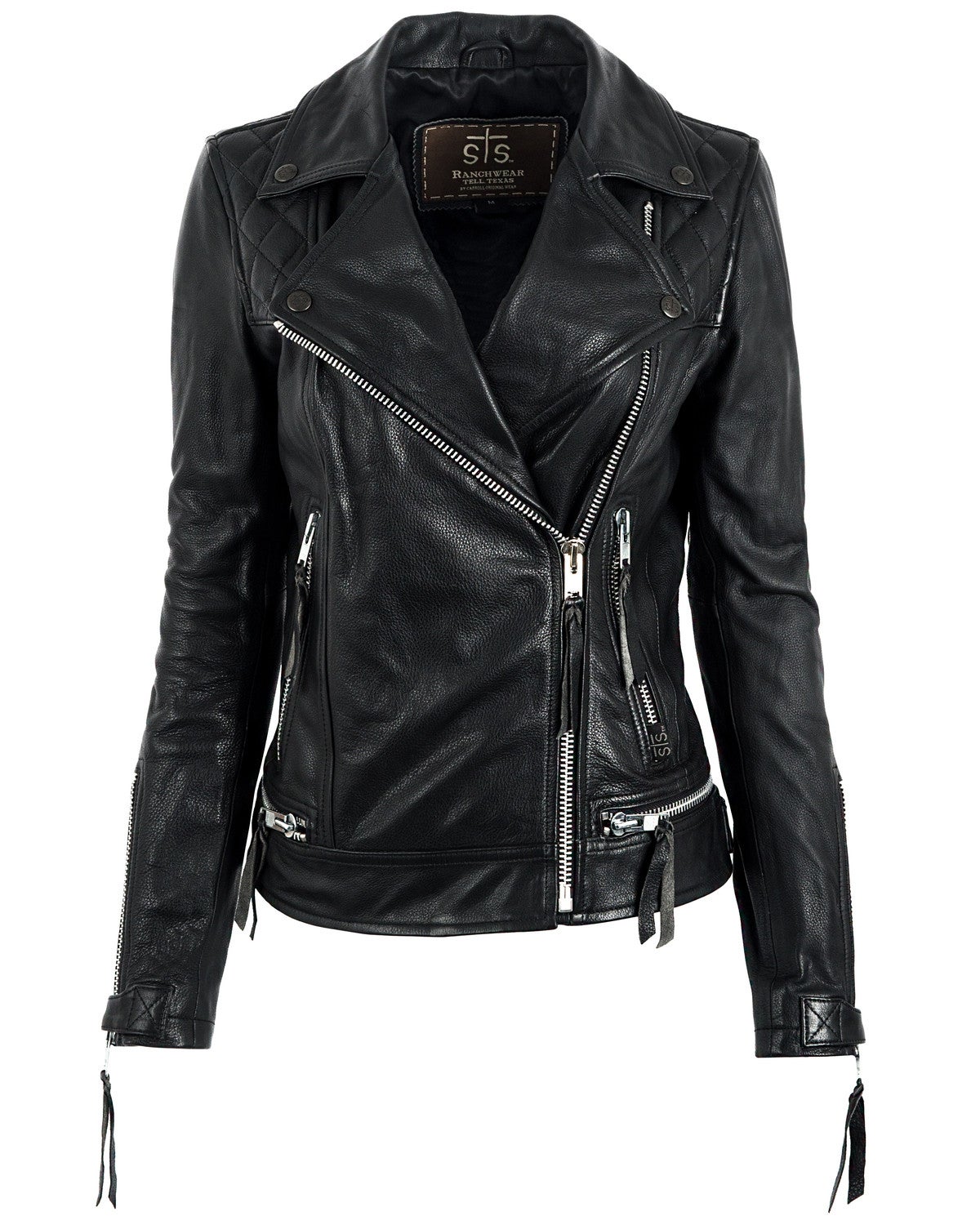 STS Ranchwear Women's Black Dreamer Moto Leather Jacket ... (1200 x 1500 Pixel)
