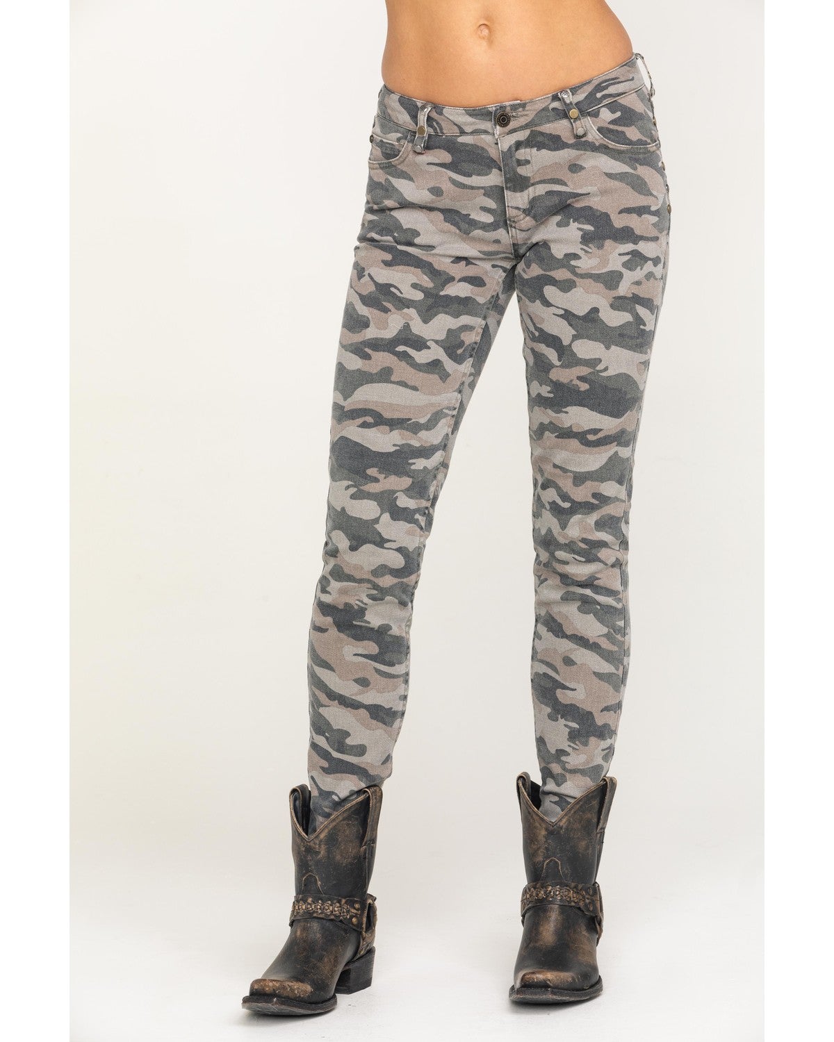 ladies camo skinny jeans