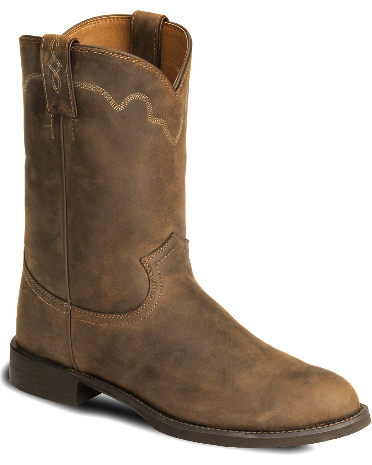 justin round toe boots