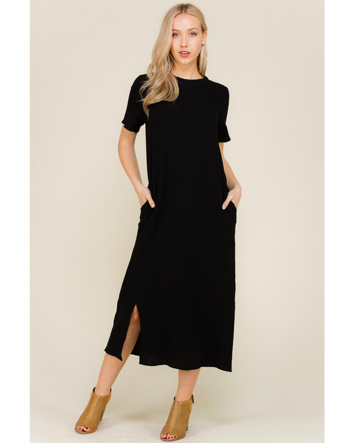 short sleeve midi