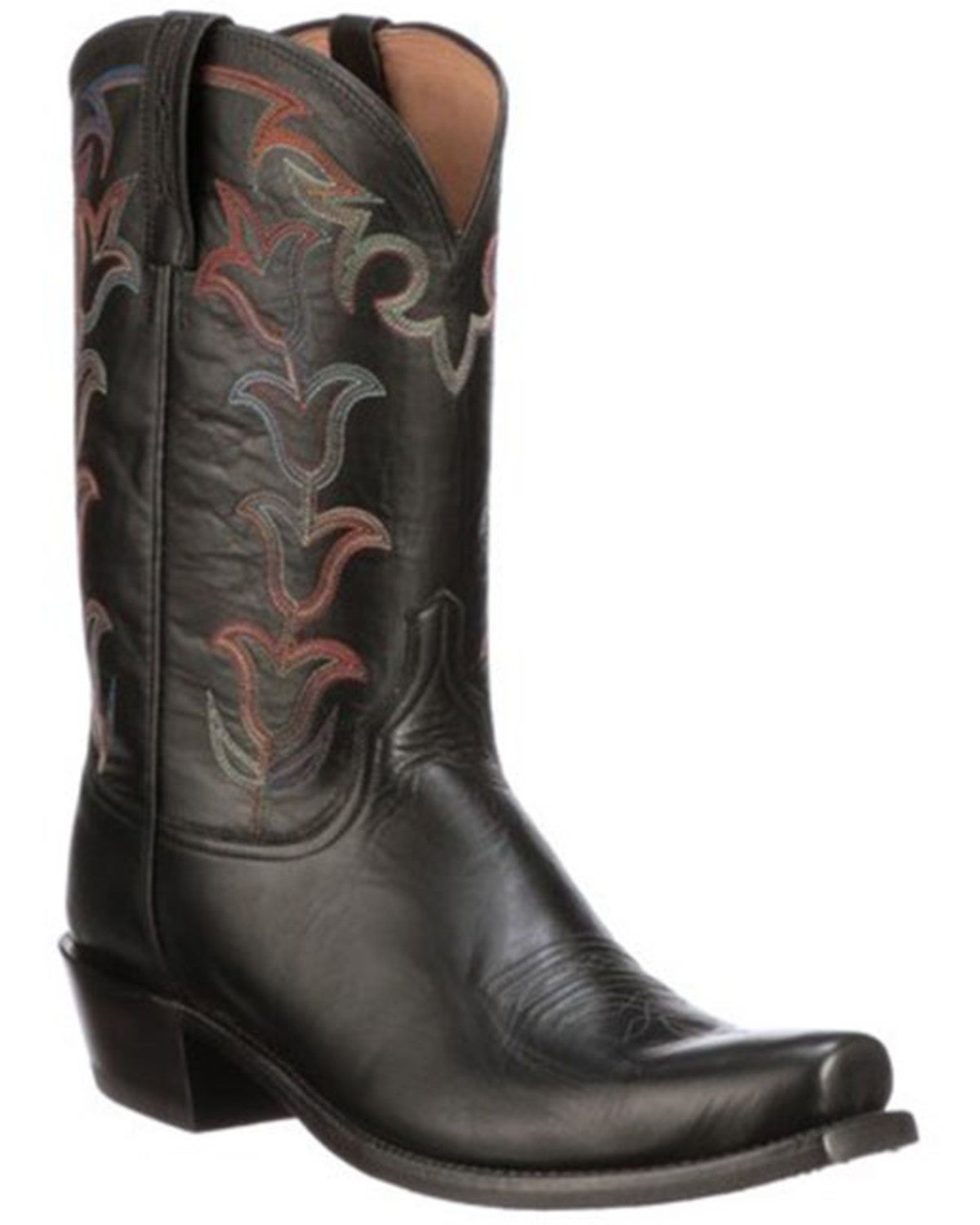 Lucchese Men's Black Tulip Western Boots - Square Toe | Sheplers