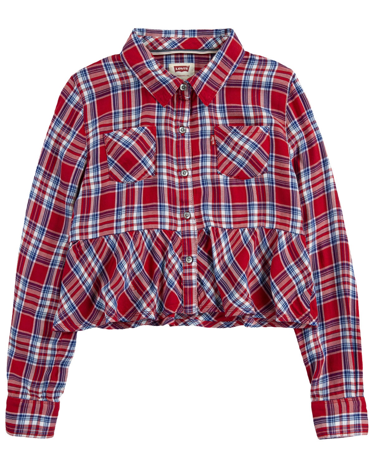 red plaid crop top