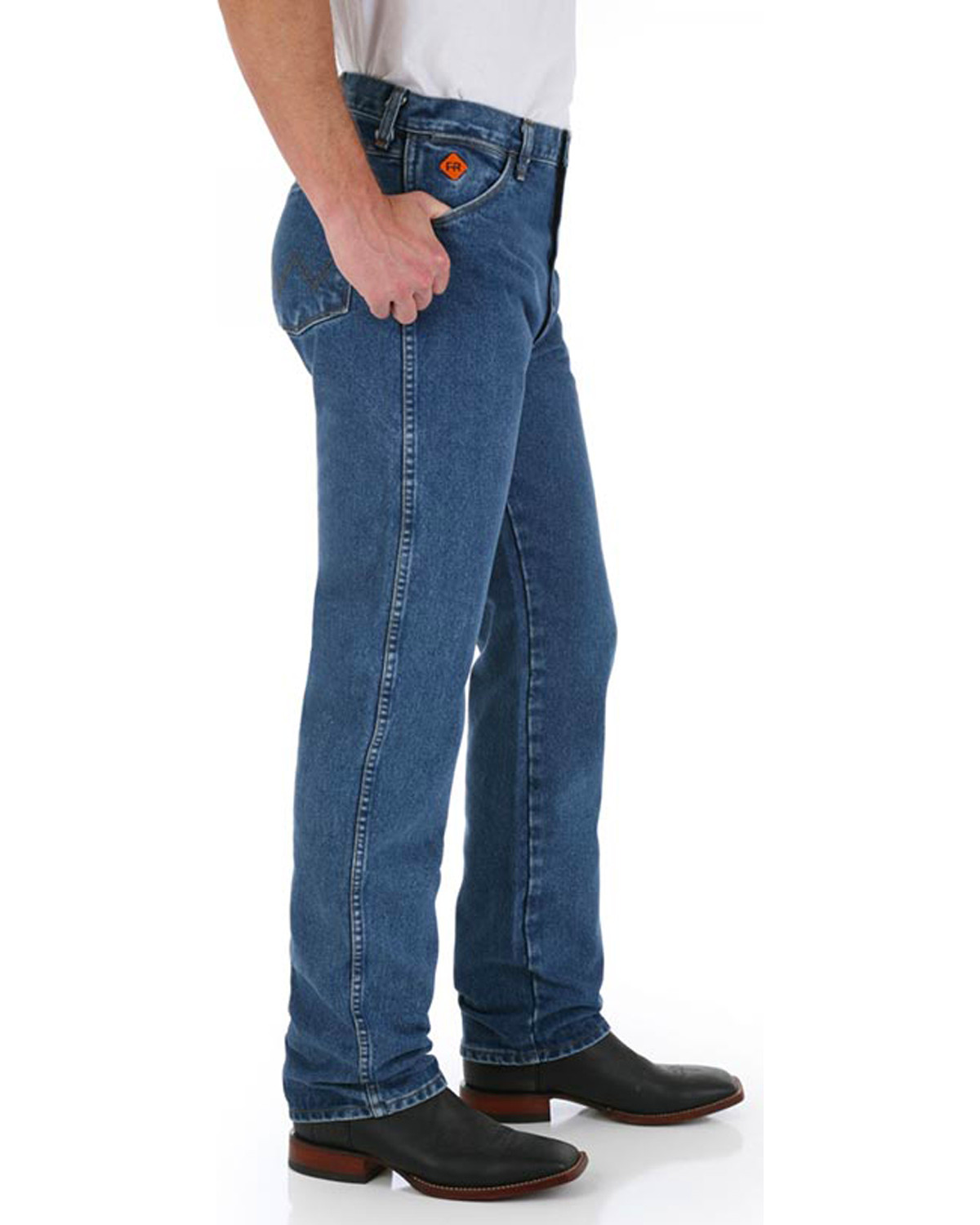 Wrangler Men's Blue FR Flame-Resistant Original Fit Jeans - Straight ...