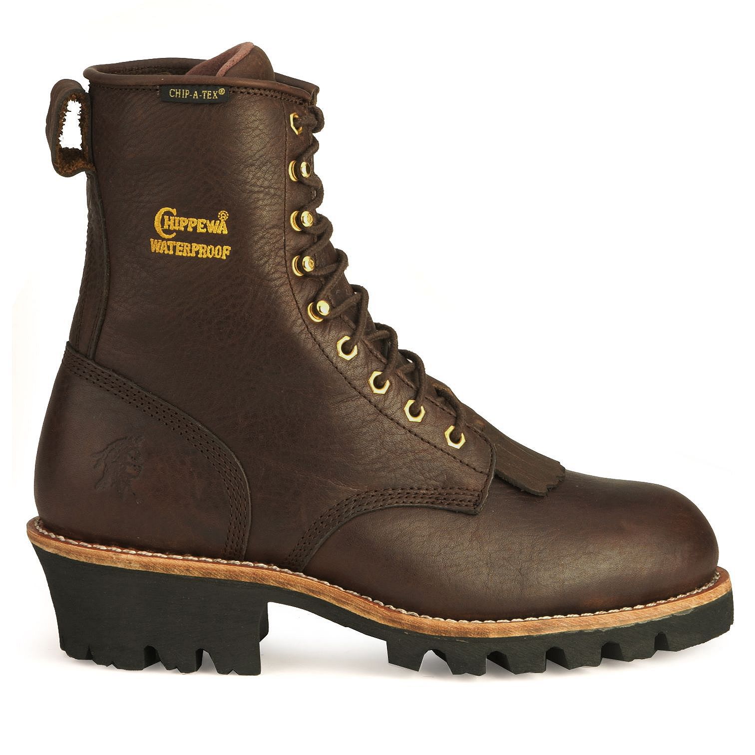 Chippewa Waterproof Insulated 8" Logger Boots Steel Toe Sheplers