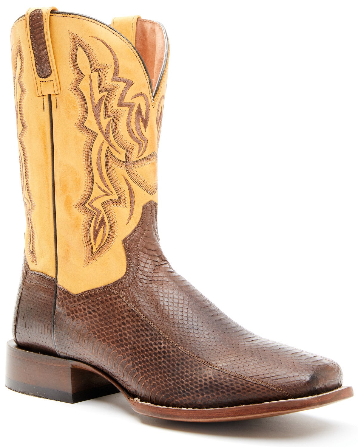 snake square toe boots