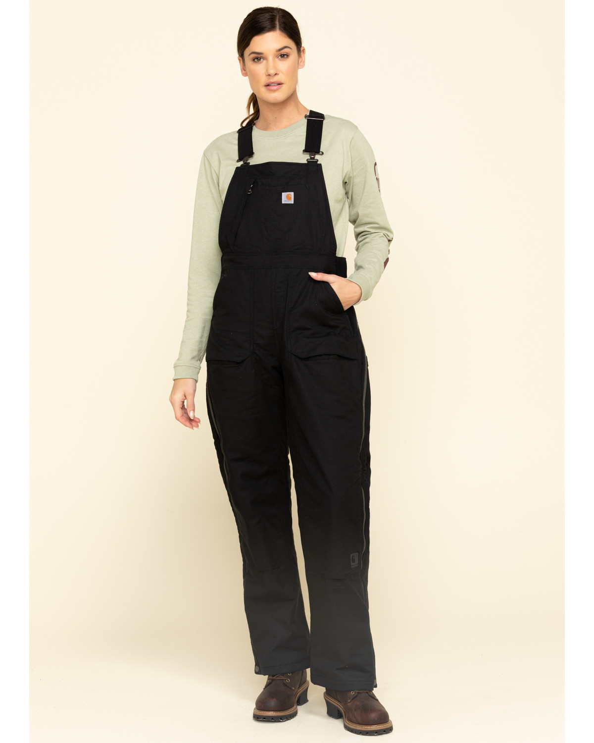 Carhartt Women S Black Full Swing Cryder Bib Overalls Sheplers