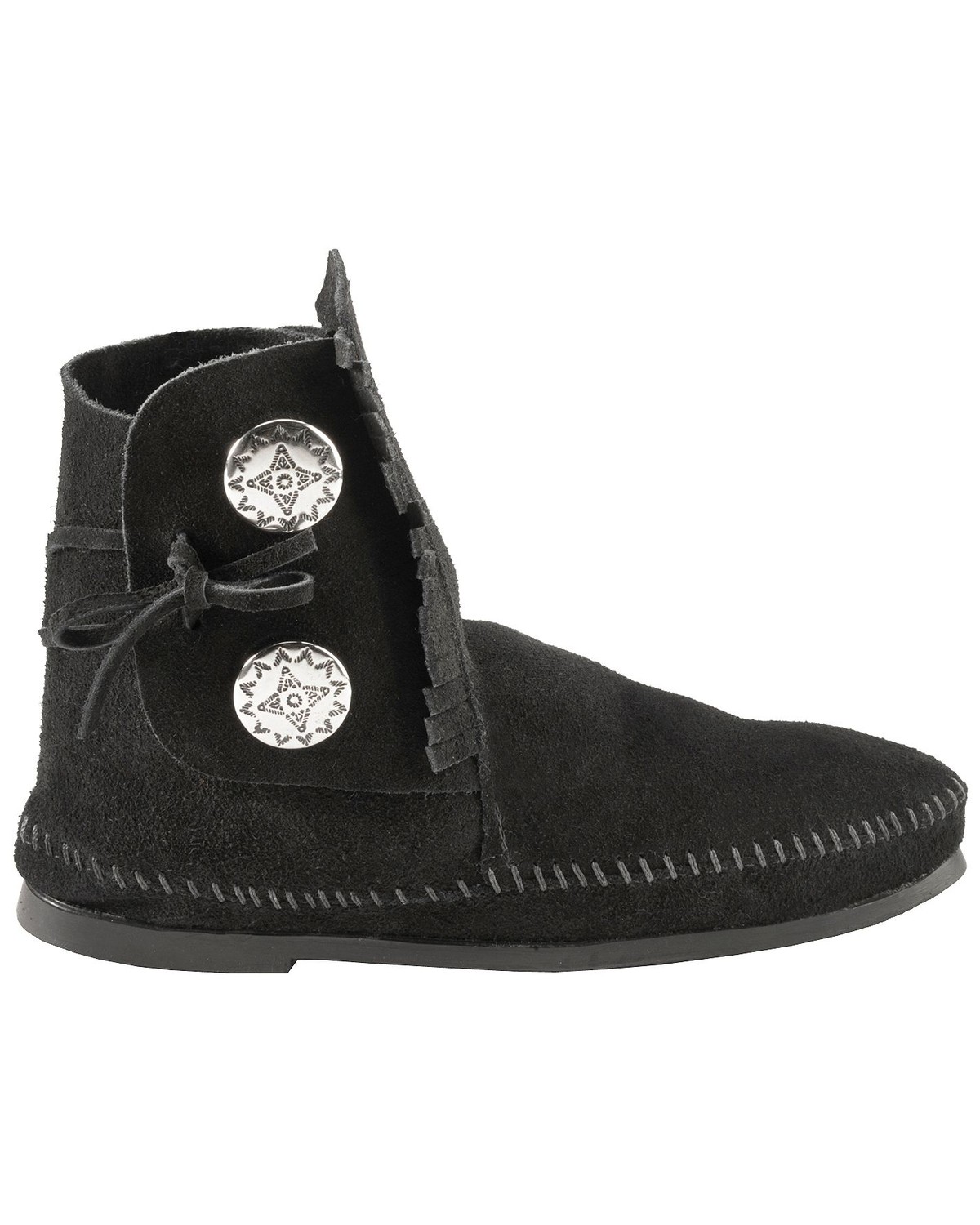 black ankle moccasins