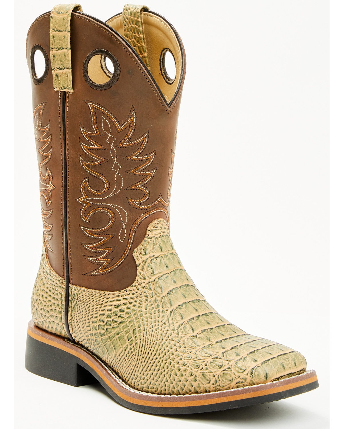 brown gator boots