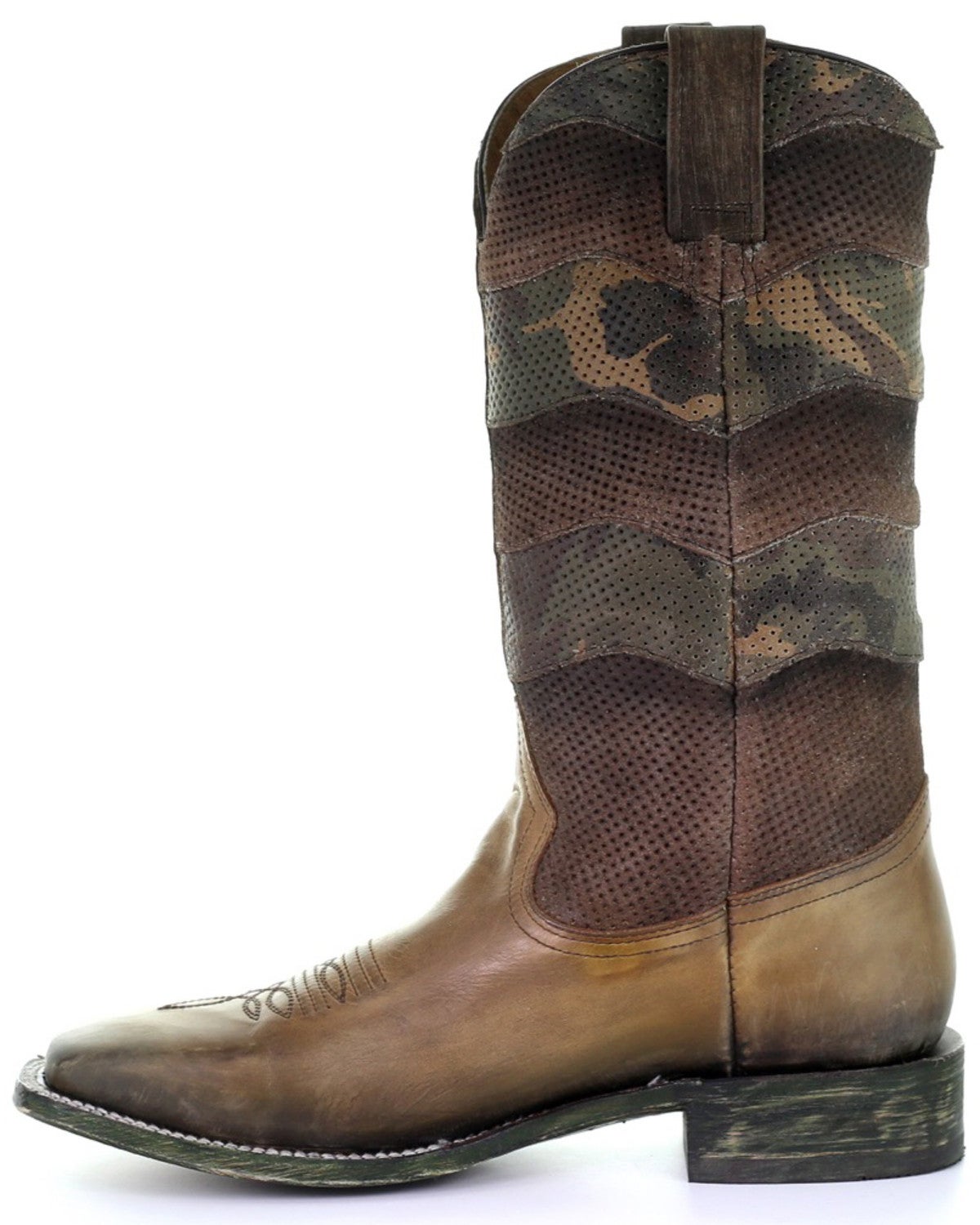 Corral Men's Brown Star Inlay Western Boots Square Toe Sheplers