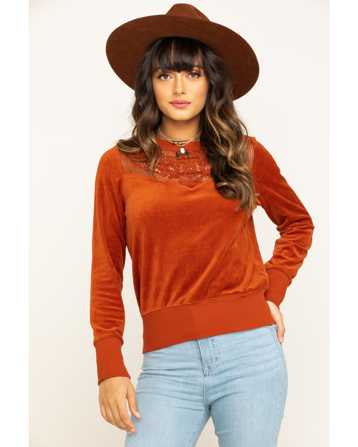Shyanne Life Women S Rust Lace Top Sheplers
