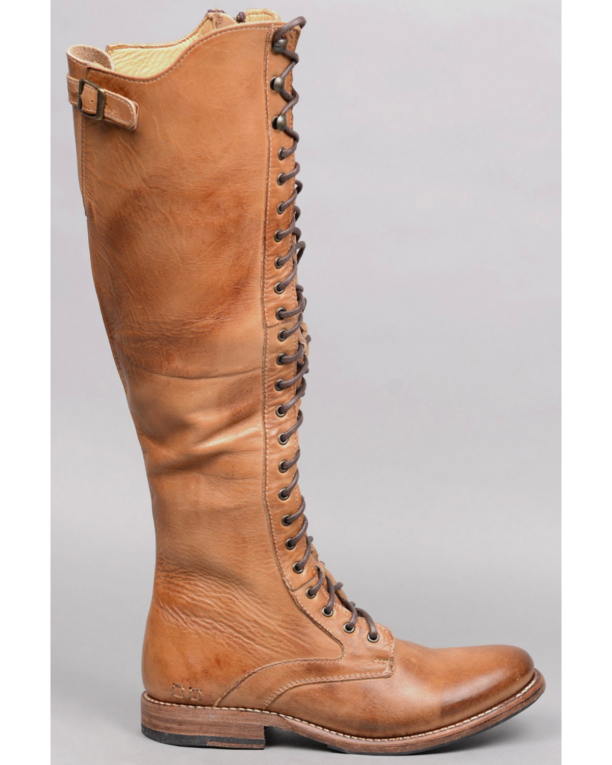 Della Tall Lace-Up Boots - Round Toe 