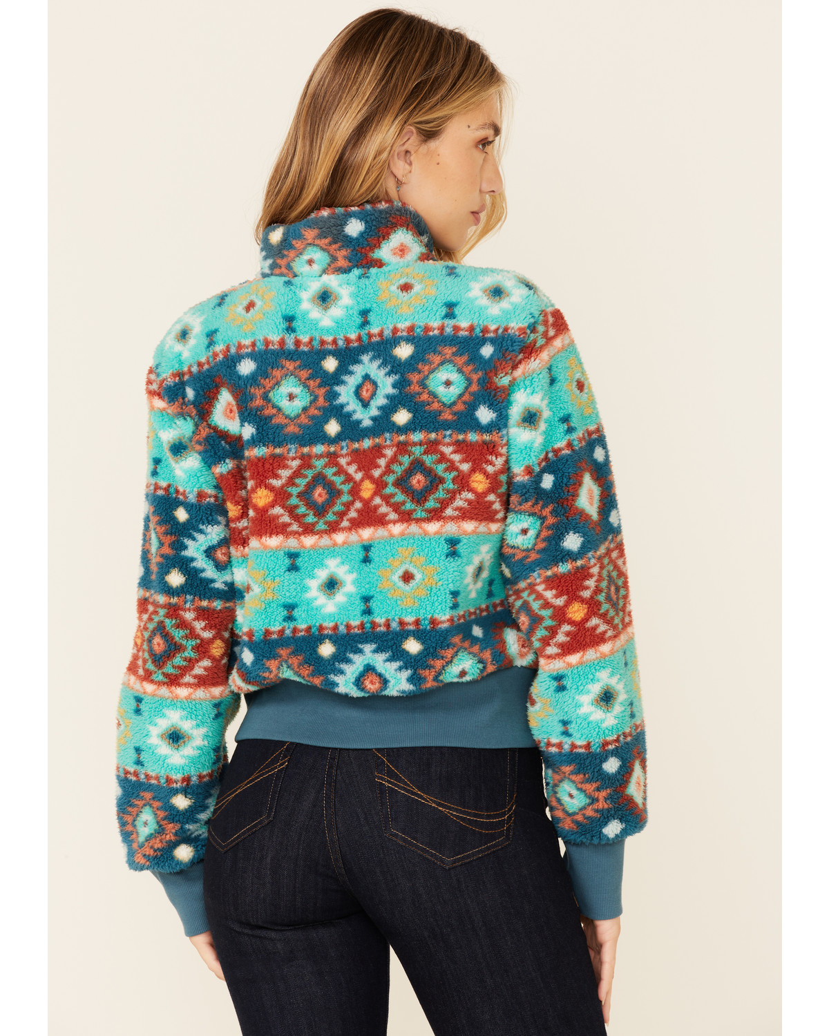 sherpa aztec pullover