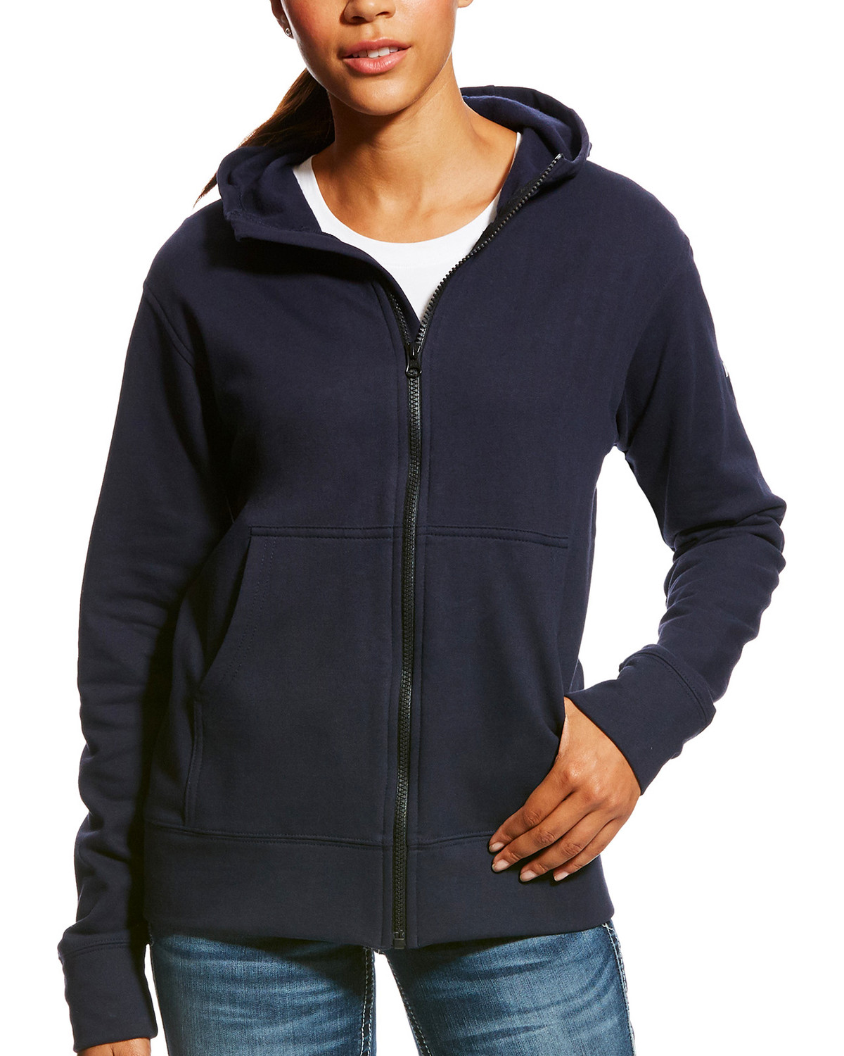 navy work hoodie
