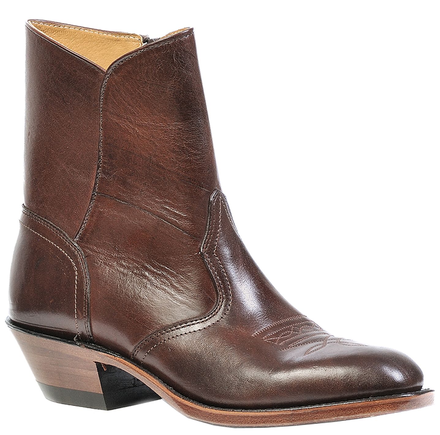 Boulet Western Dress Side Zip Cowboy Boots Round Toe Sheplers
