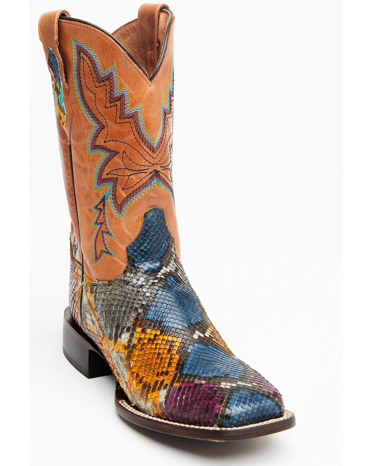 Dan Post Women&#39;s Painted Belly Python Stockman Cowgirl Boots - Square Toe | Sheplers