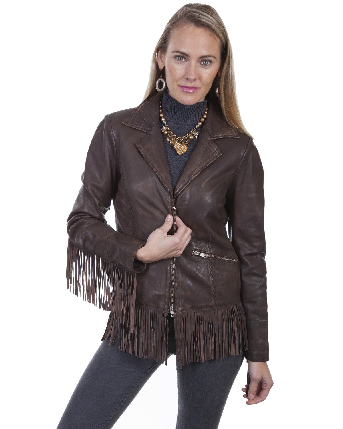 Leatherwear By Scully Women's Fringe Leather Jacket Sheplers