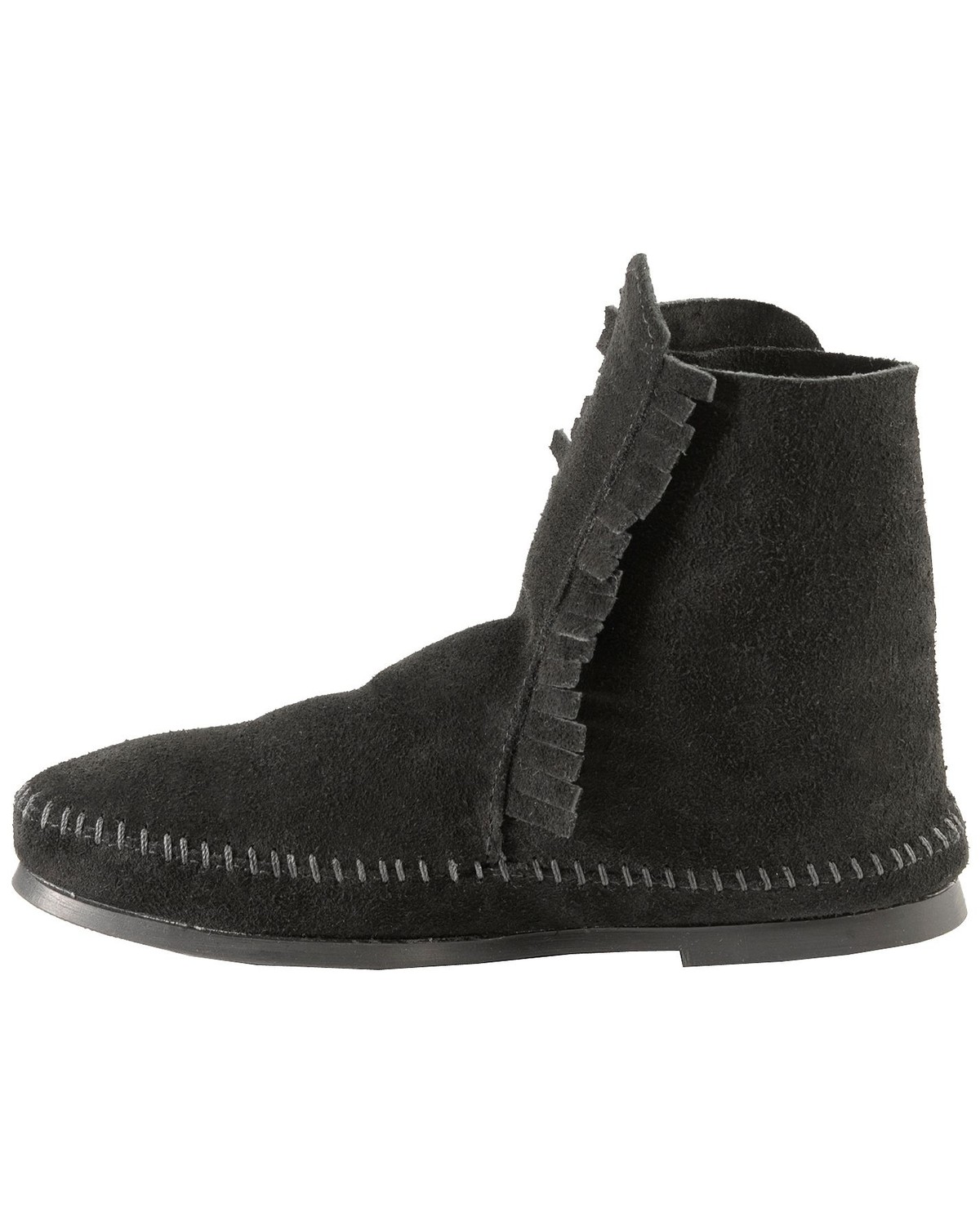 black ankle moccasins