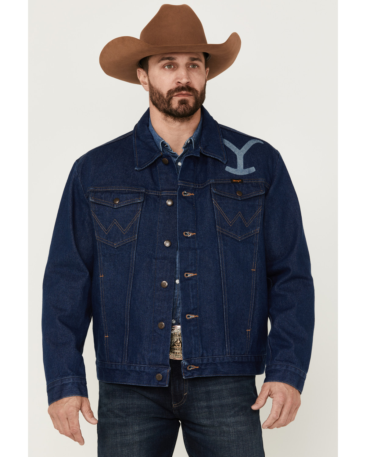 Wrangler Men's Yellowstone We Don't Choose The Way Cowboy Cut Denim Jacket  | Sheplers