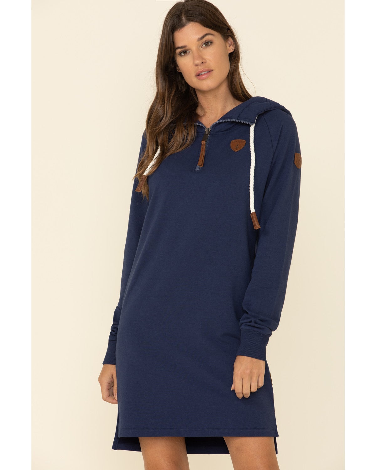 Wanakome Women's Half Zip Hoodie Dress 