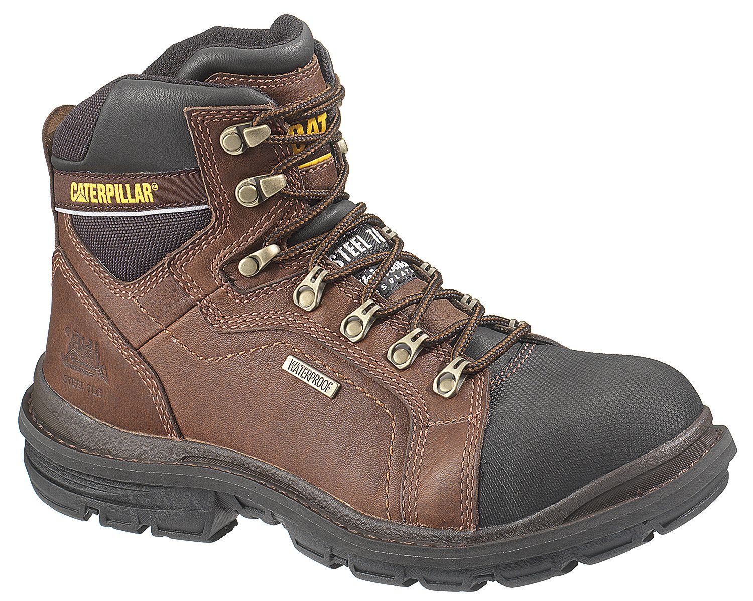 waterproof lace up steel toe boots