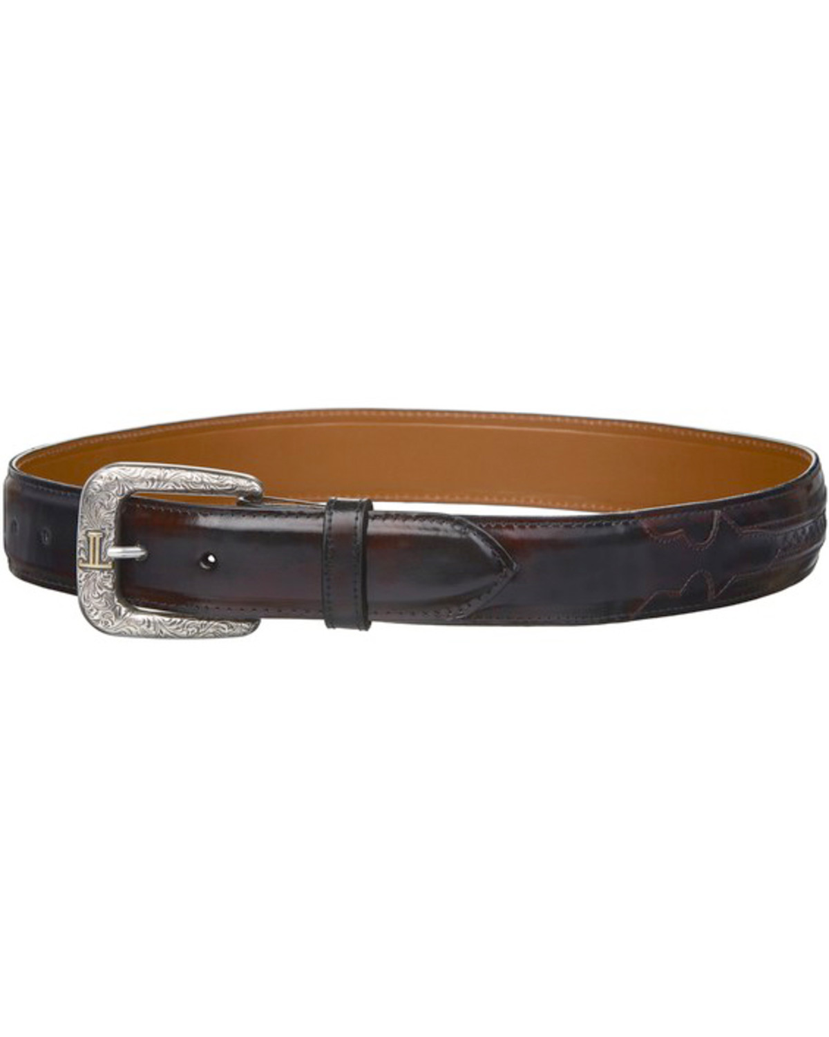 Lucchese Men's Black Cherry Goatskin Leather Belt | Sheplers