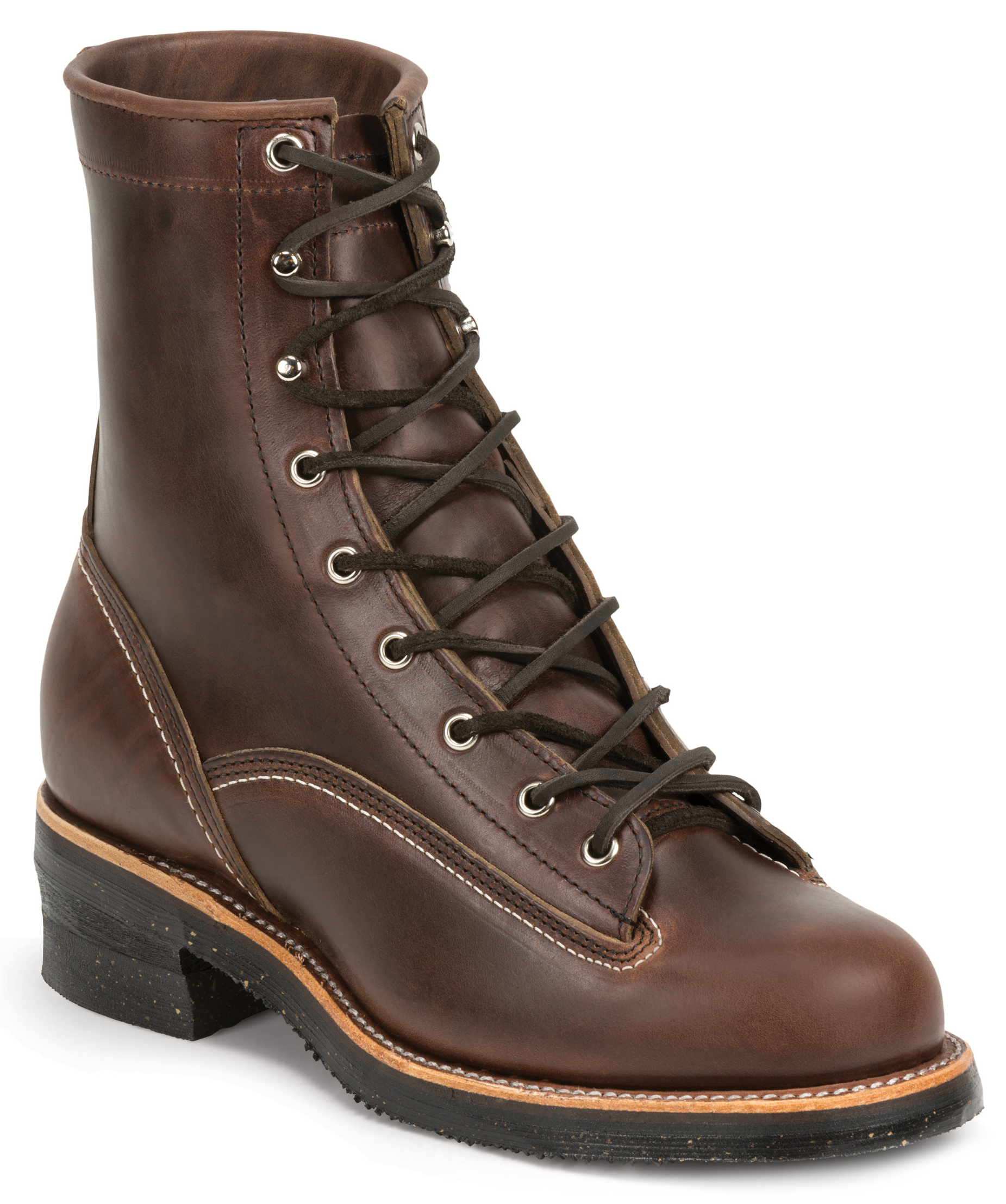 Chippewa Men's 1935 Original Chocolate Mountaineer Logger Boots - Round ...