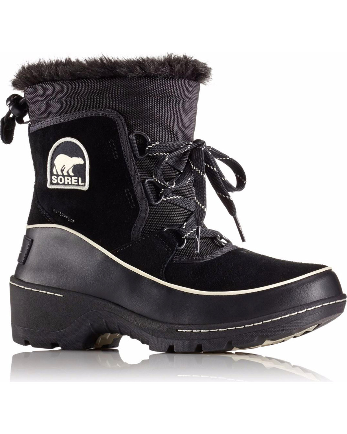 black waterproof winter boots