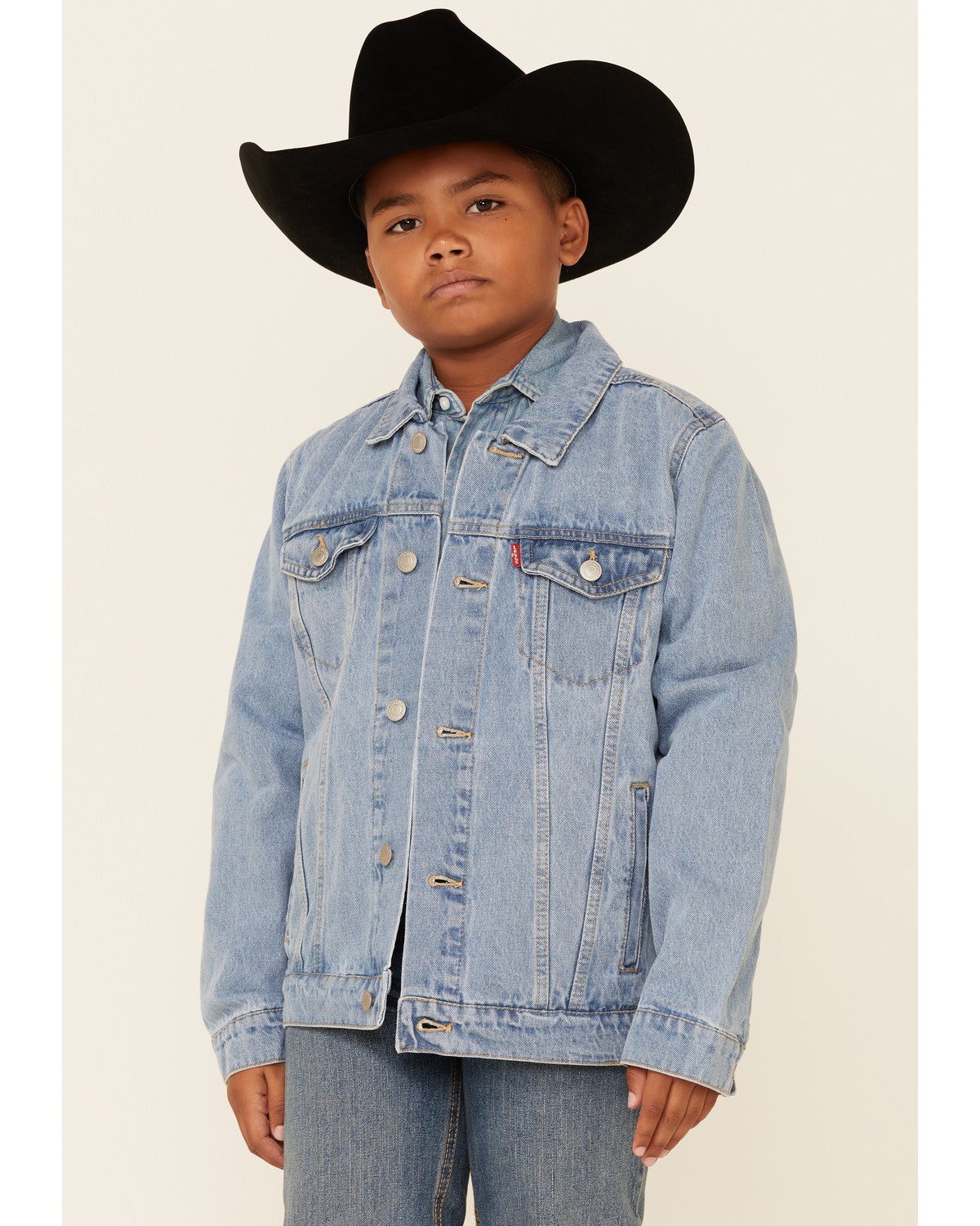 Levi's Boys' Light Wash Denim Button 