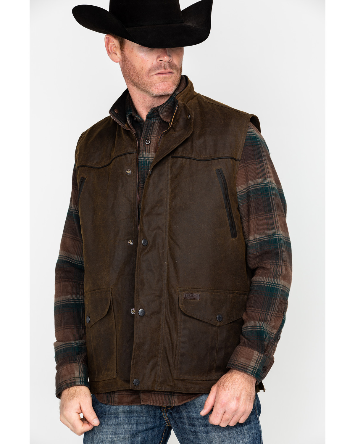 Outback Trading Co Magnum Fleece Lined Oilskin Vest Sheplers
