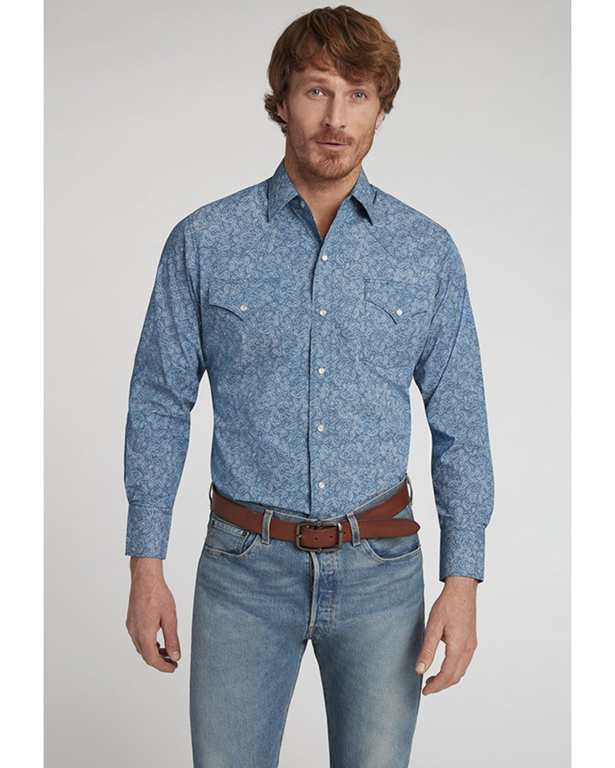 Ely Walker Men's Navy Paisley Print 