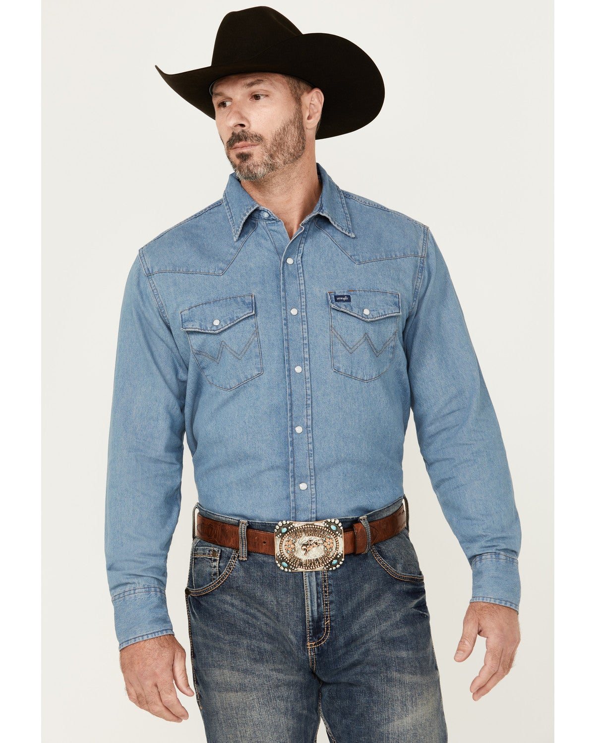 Wrangler Men's Stonewash Denim Long 