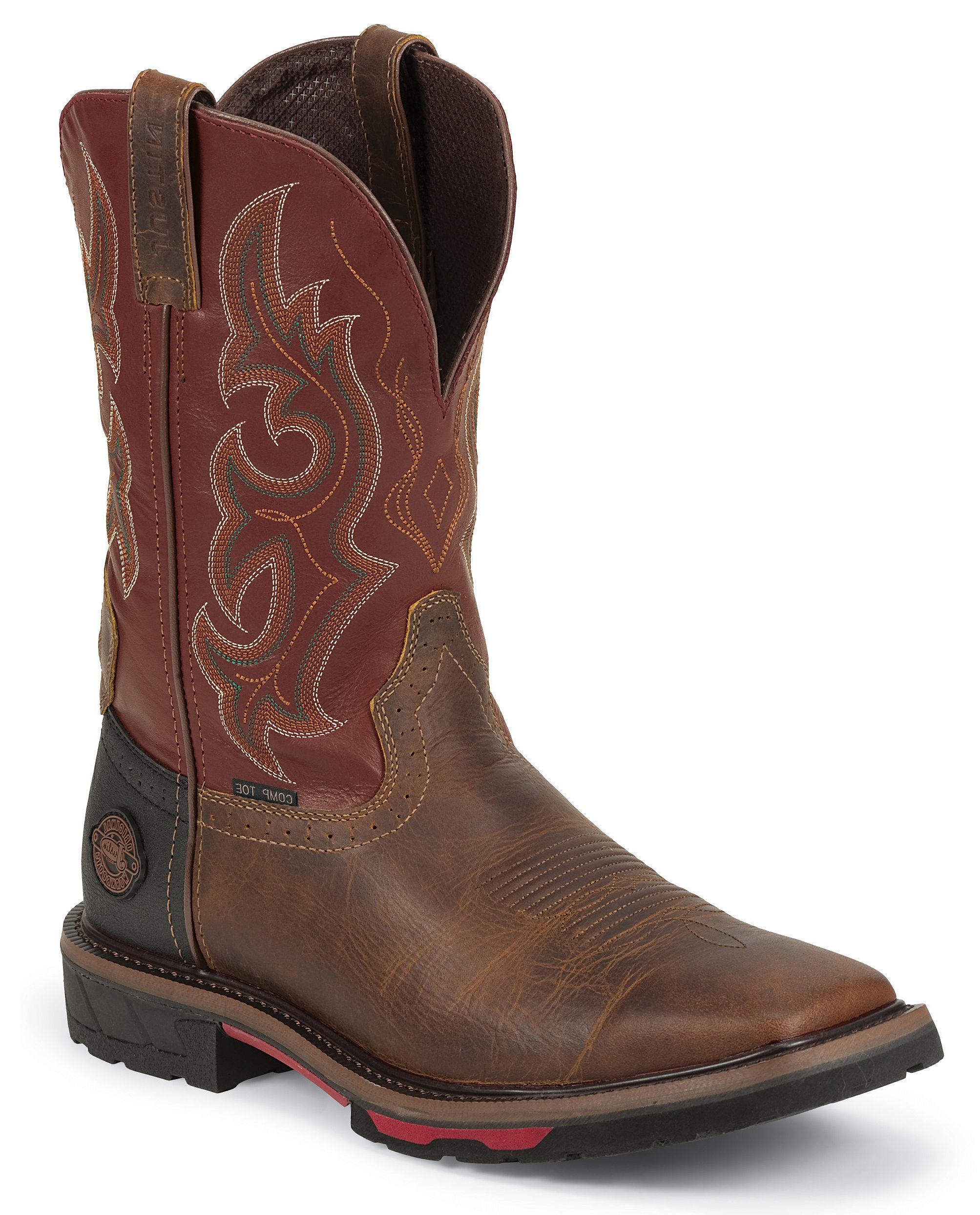 justin composite toe cowboy boots