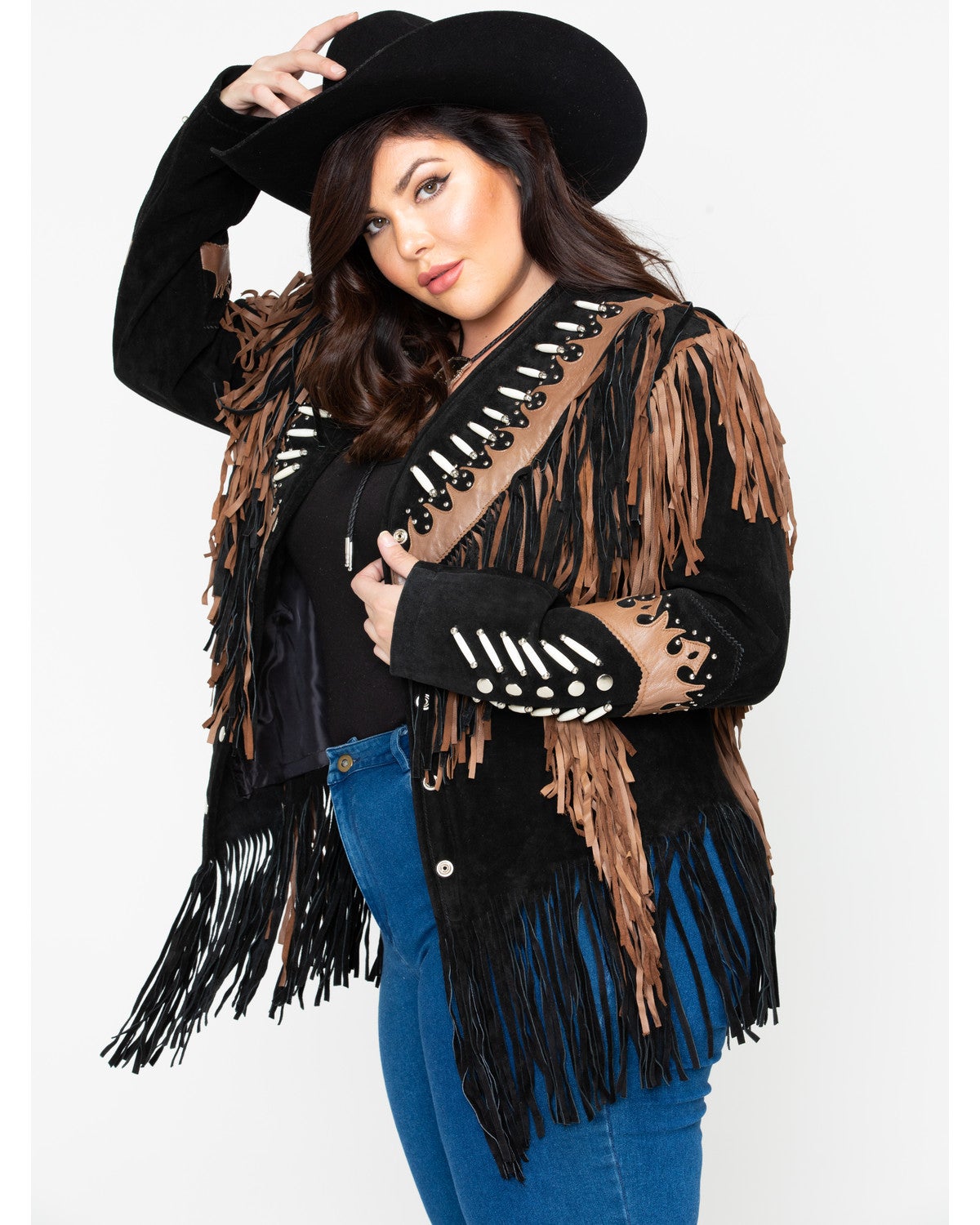 Liberty Wear Black Fringe Leather Jacket - Plus | Sheplers (1200 x 1500 Pixel)