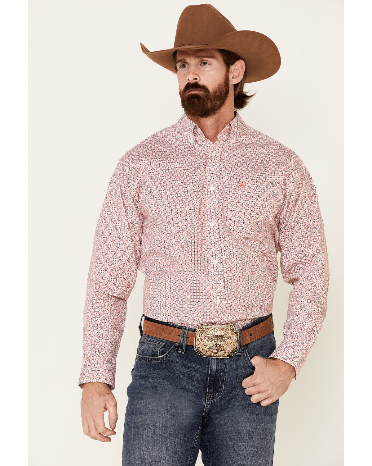 Ariat Men's Farnum Stretch Geo Print Long Sleeve Western Shirt Sheplers