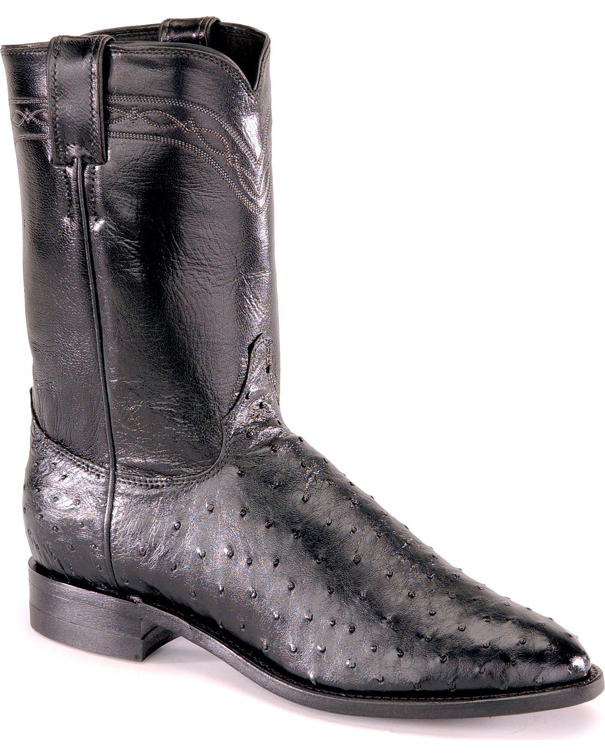 justin boots ropers black