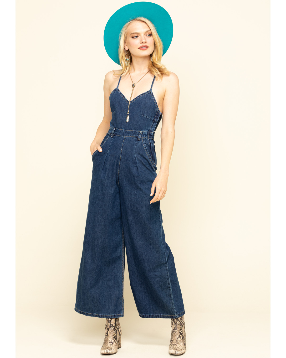 ladies denim overall dress