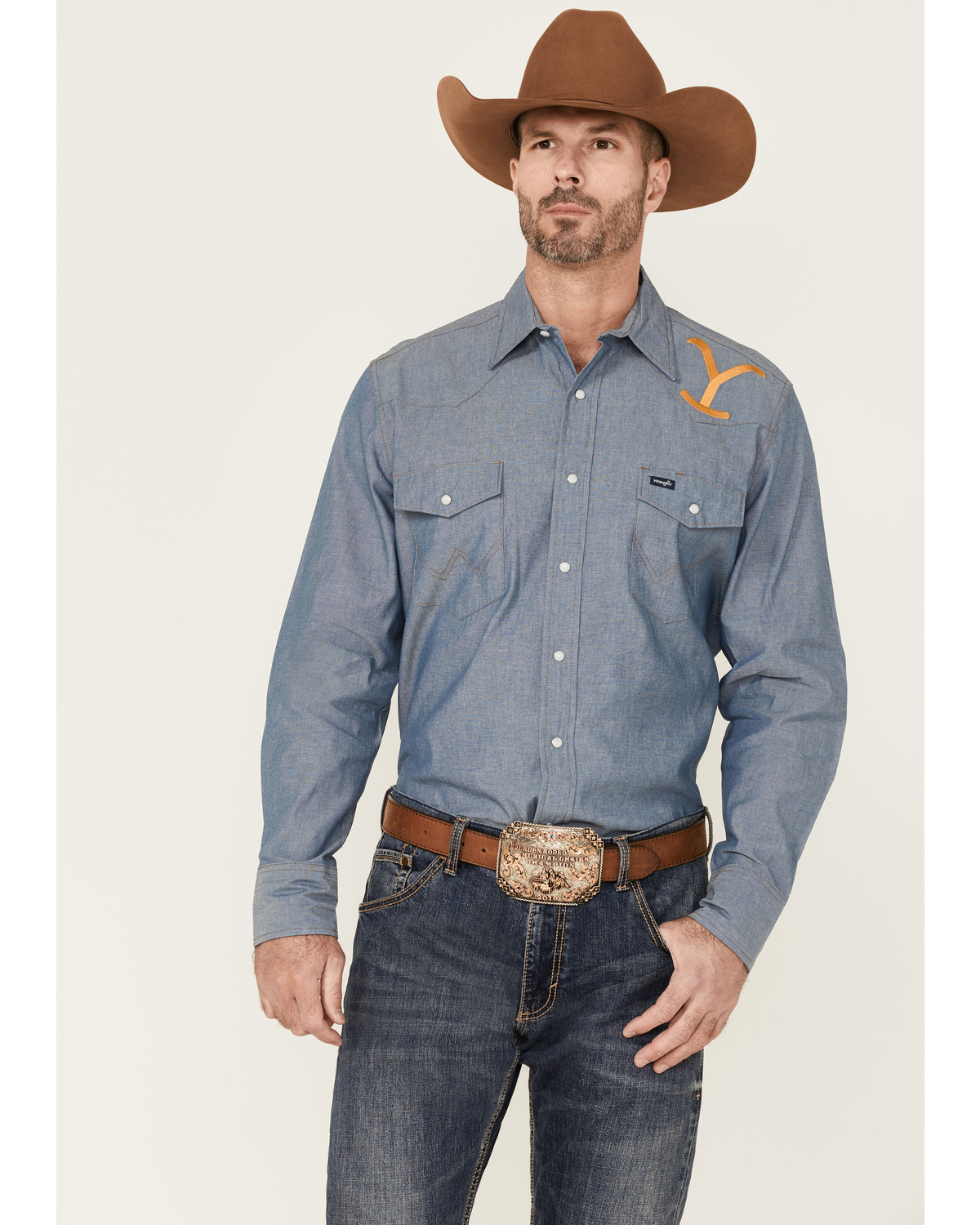 Wrangler embroidered western shirt clearance